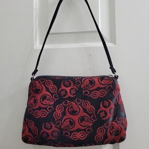 GALLIA Gothic red and black skull and biohazard vintage bag